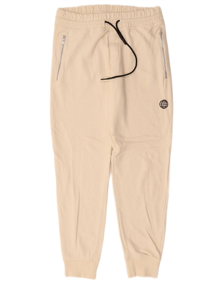 Zara Homme Pantalon De Survêtement Joggers Medium Off White Cotton