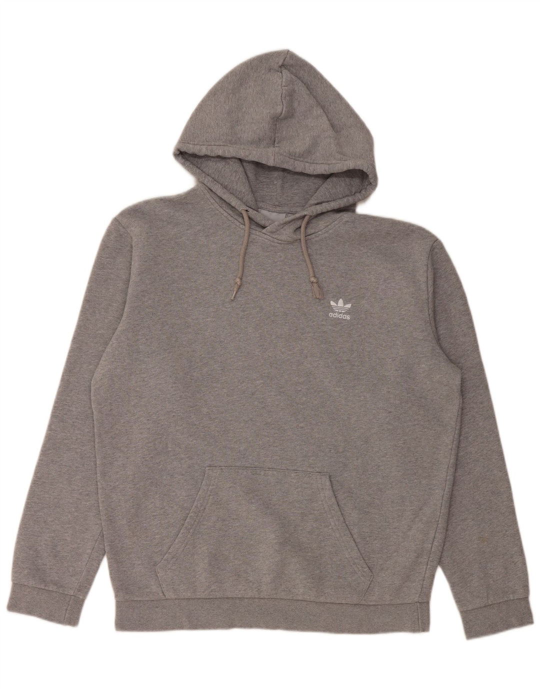 ADIDAS Pull à capuche pour homme en coton moucheté gris moyen