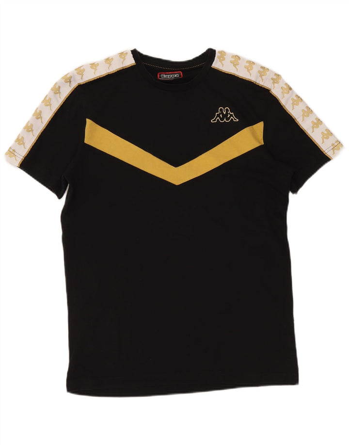 KAPPA T-Shirt Graphique Homme Noir Moyen Coton Colorblock