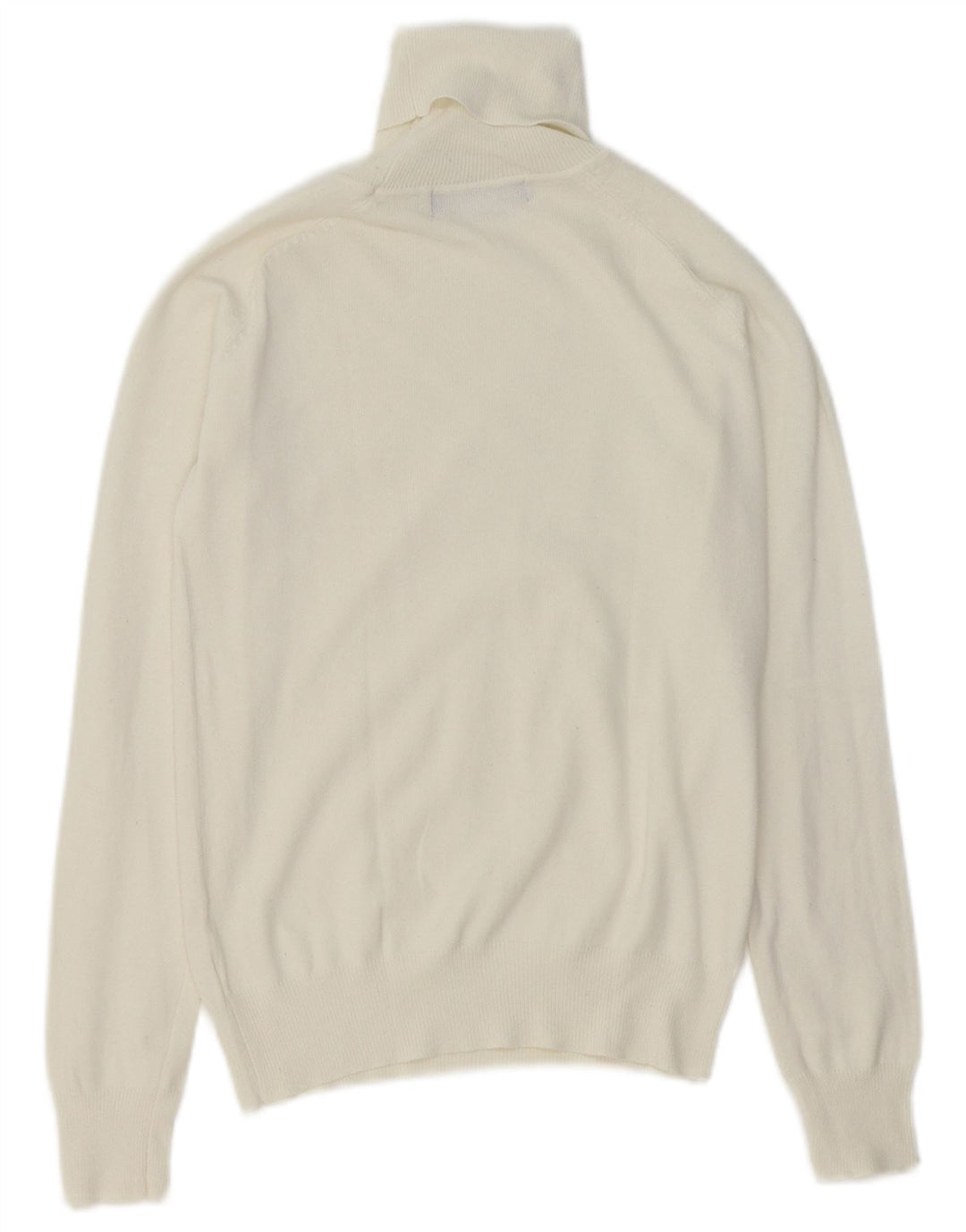 Zara Pull col roulé pour femme UK 10 Petit coton blanc