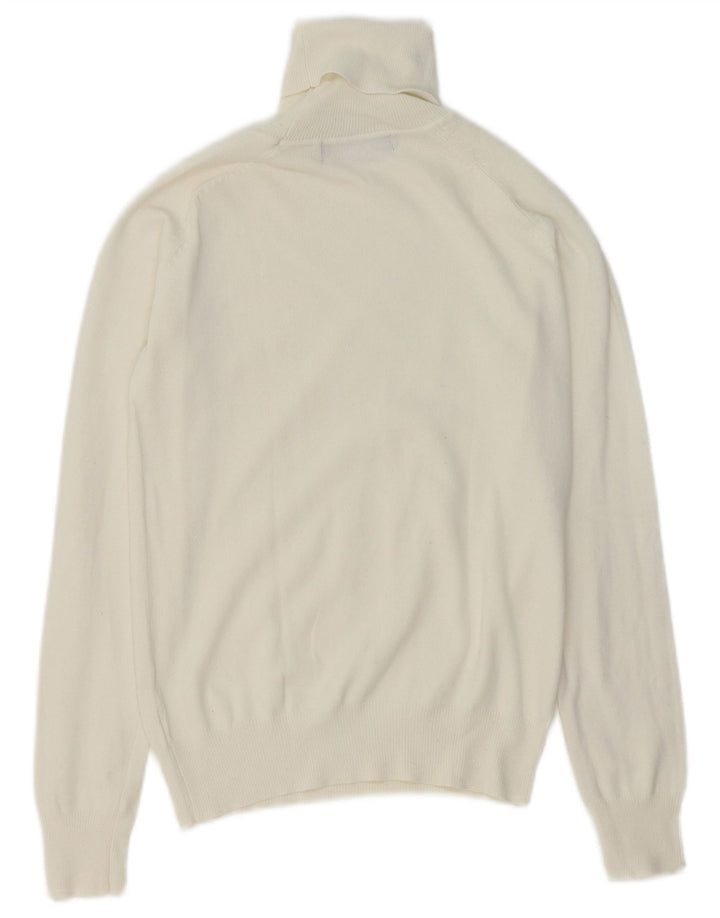 Zara Pull col roulé pour femme UK 10 Petit coton blanc
