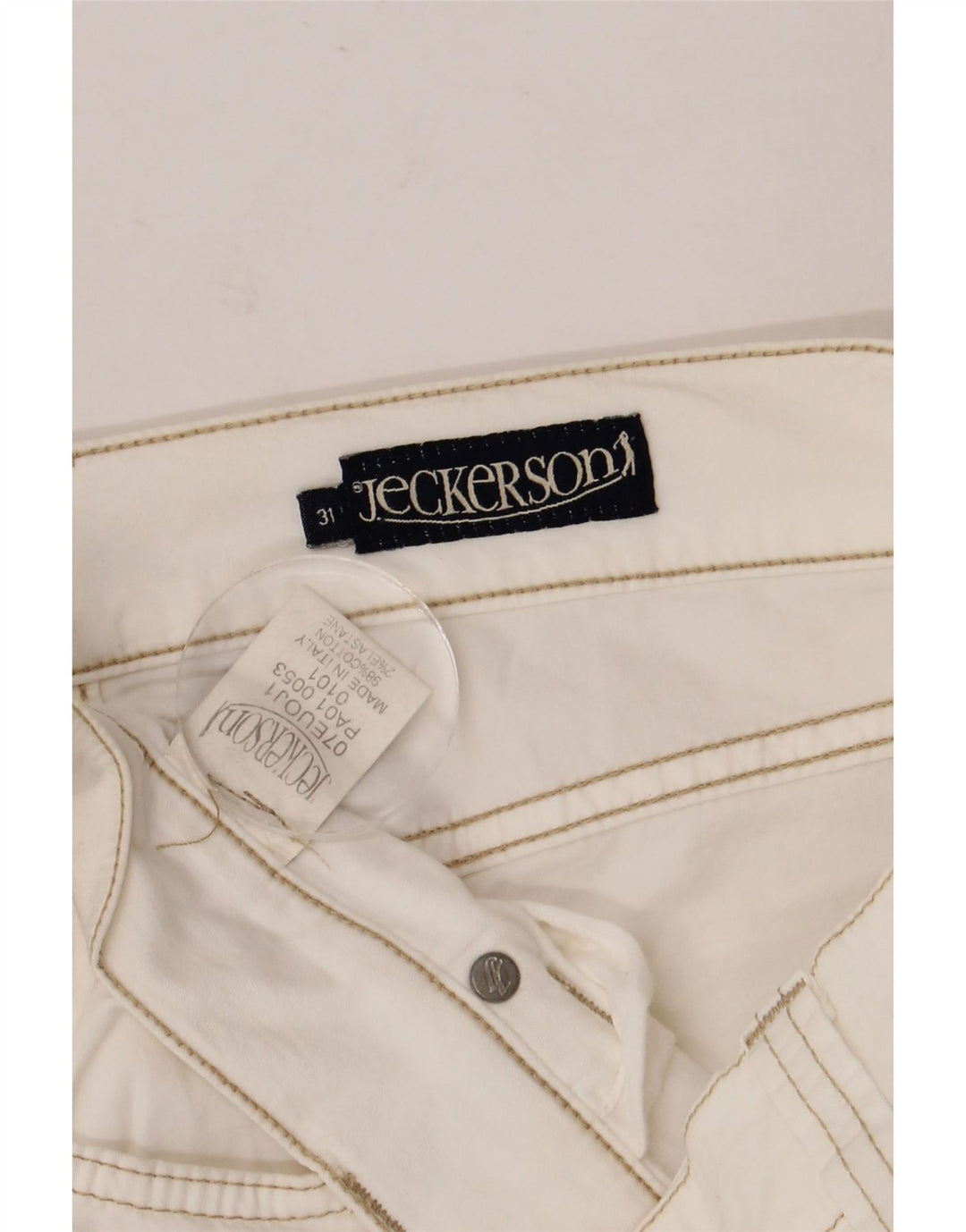 JECKERSON Jean Slim Femme W31 L34 Coton Blanc