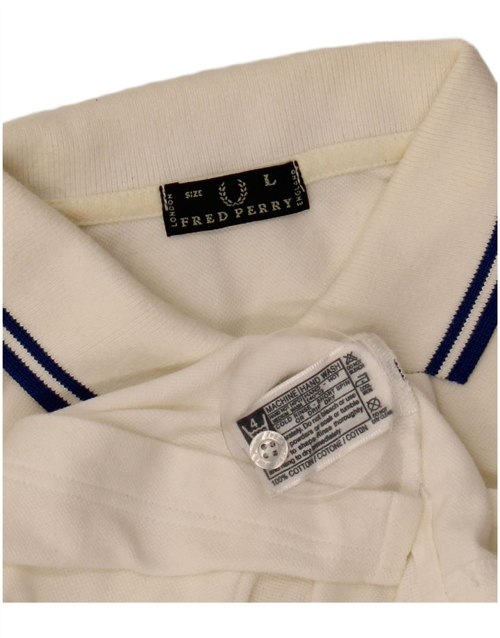 FRED PERRY Polo Fille 11-12 ans Grand Blanc Coton