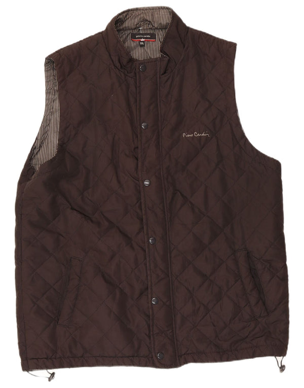 Pierre Cardin Gilet matelassé pour homme UK 44 2XL Marron Polyester