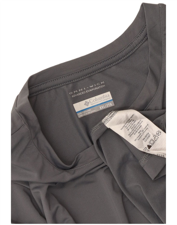 Columbia Haut Omni-Wick Homme Manches Longues 2XL Gris Polyester