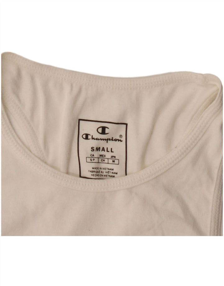 Champion Débardeur graphique pour femme UK 8 Small Blanc