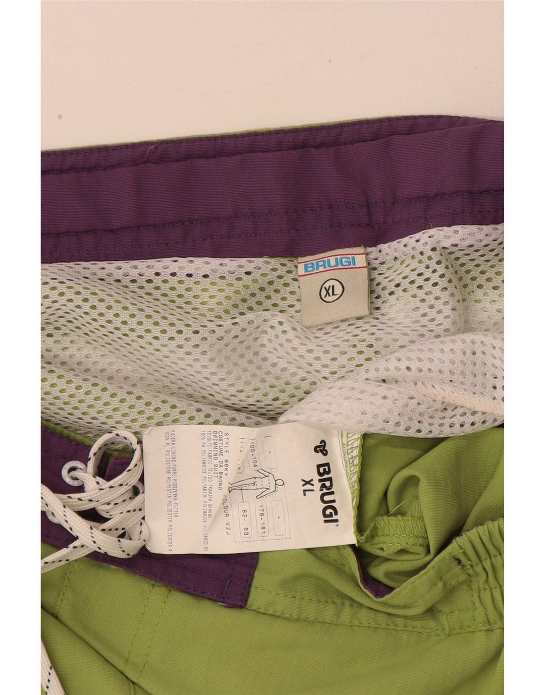 Brugi Short de Bain XL Vert Colourblock Polyamide Homme