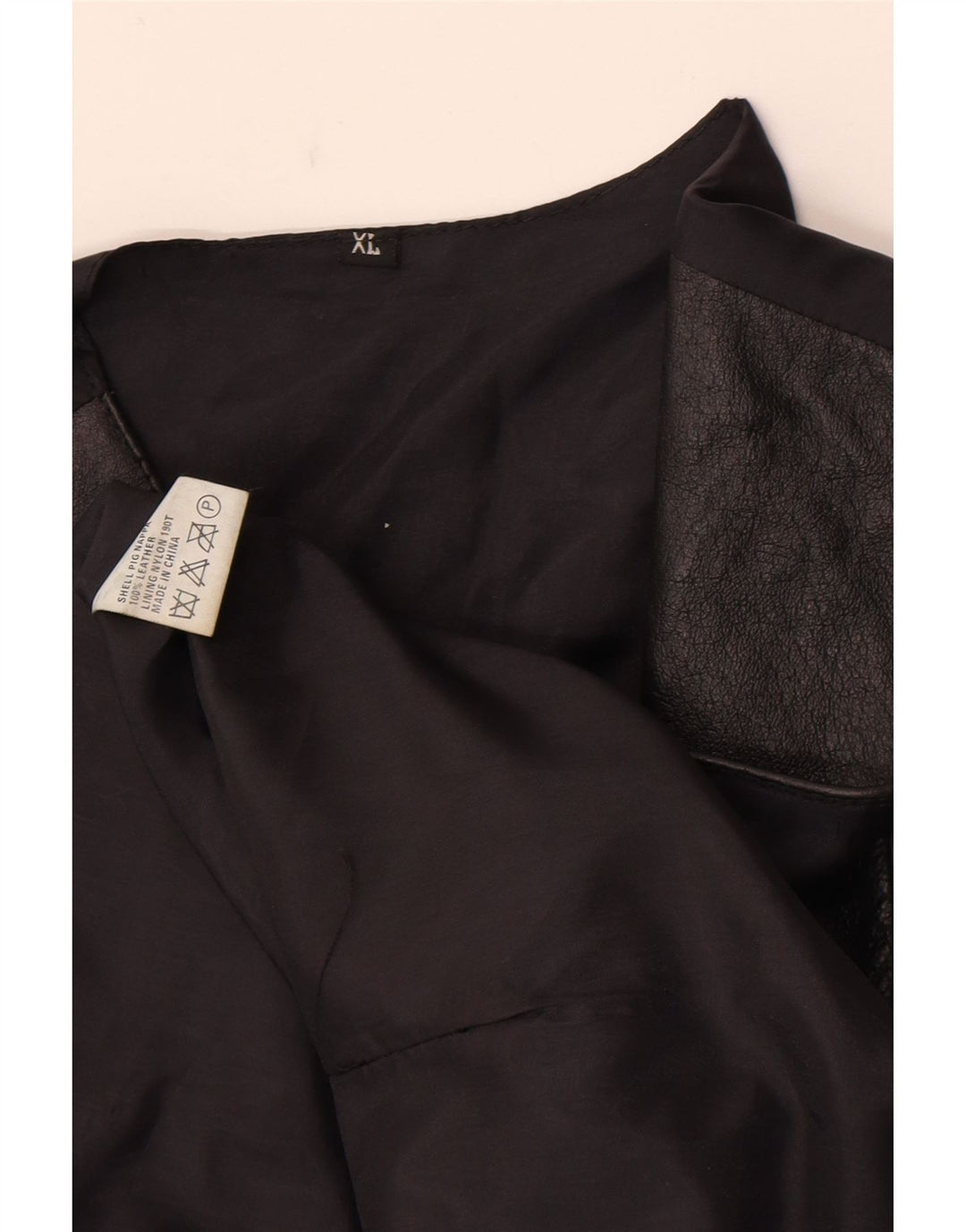 gilet en cuir homme vintage XL cuir noir