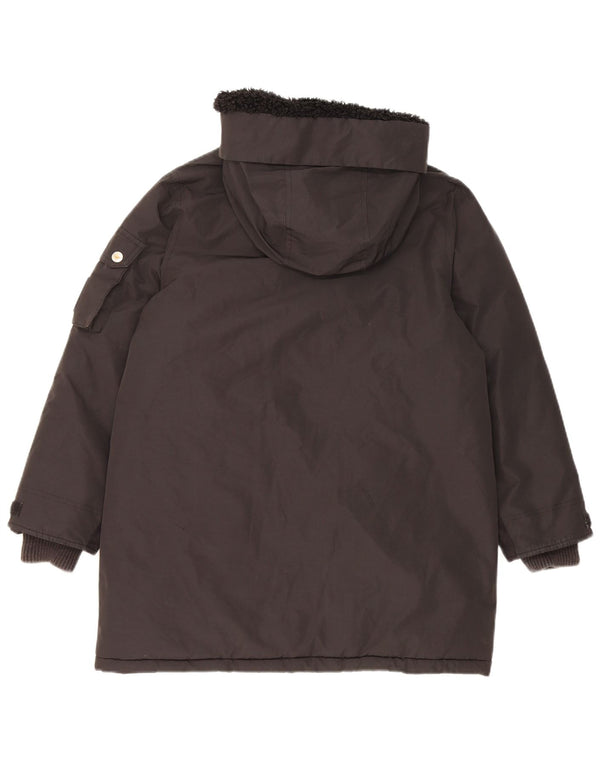Diesel Parka à capuche pour femme UK 10 Small Noir Polyester