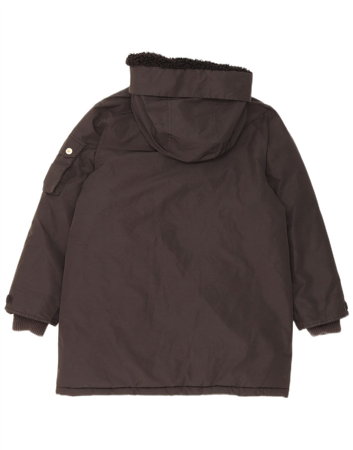 Diesel Parka à capuche pour femme UK 10 Small Noir Polyester