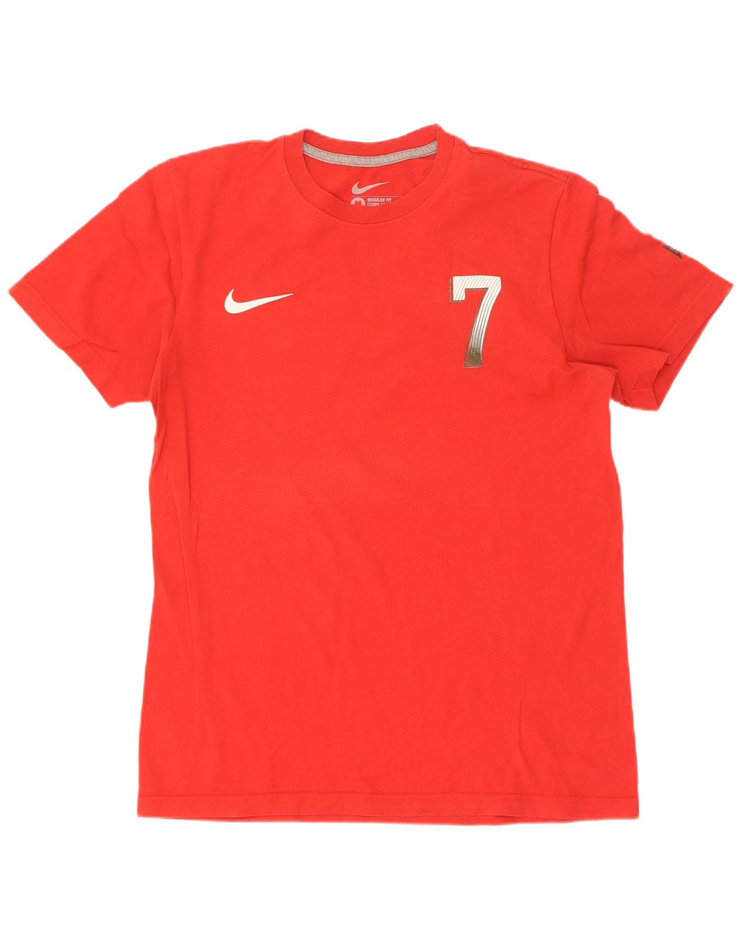 Nike Hommes Cristiano Ronaldo T-Shirt Graphique Coupe Régulière Rouge Moyen