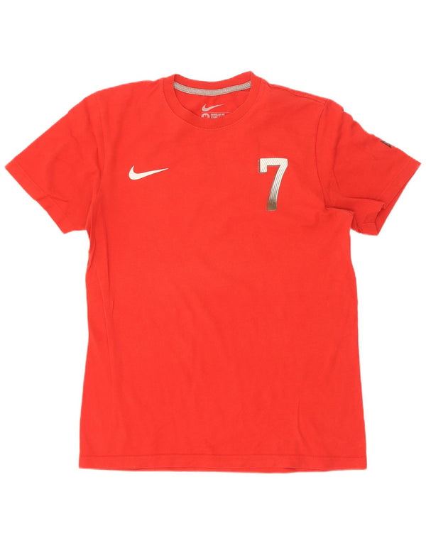 Nike Hommes Cristiano Ronaldo T-Shirt Graphique Coupe Régulière Rouge Moyen