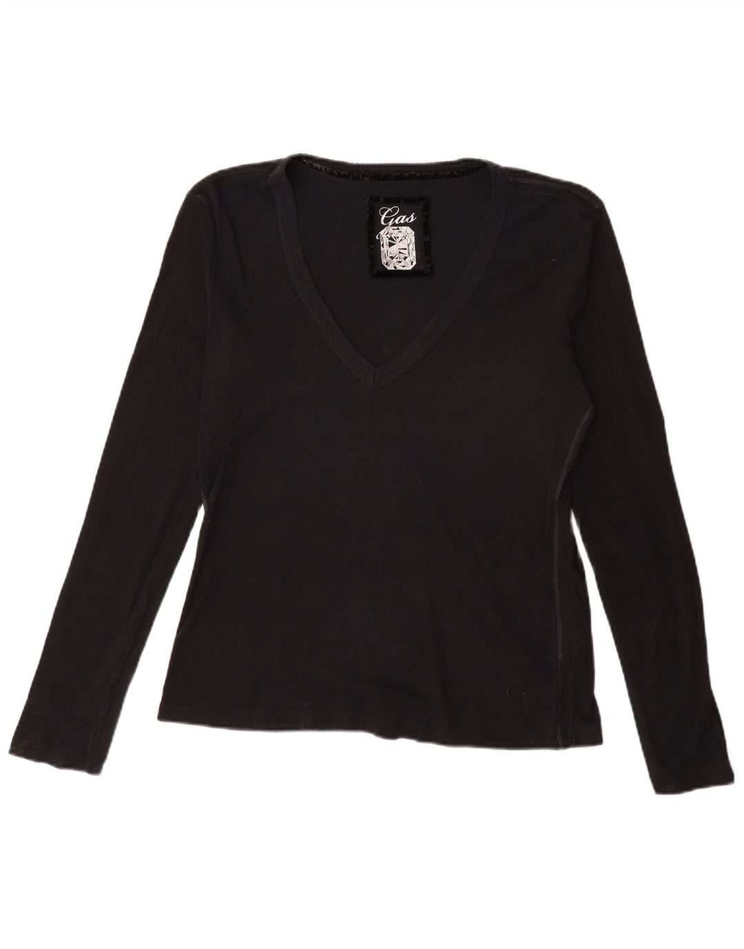 GAS Top Femme Manches Longues UK 18 XL Noir Coton