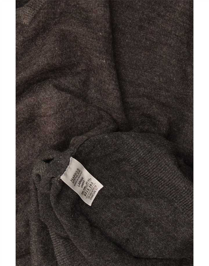 Marks & Spencer Pull col V pour homme en acrylique gris Taille L