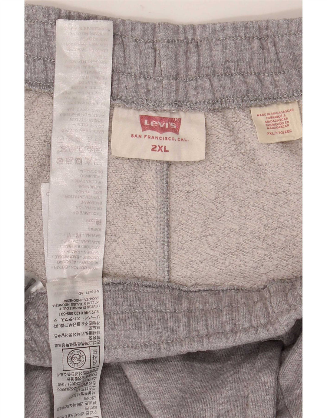 Levi's Pantalon de Survêtement Joggers 2XL Homme Gris Coton