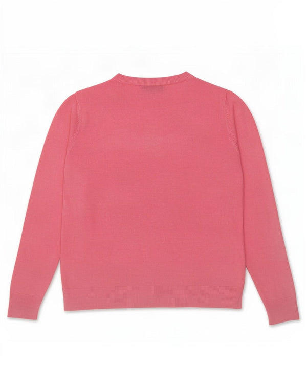 Marks & Spencer Pull à col rond pour femme UK 16 Grand acrylique rose