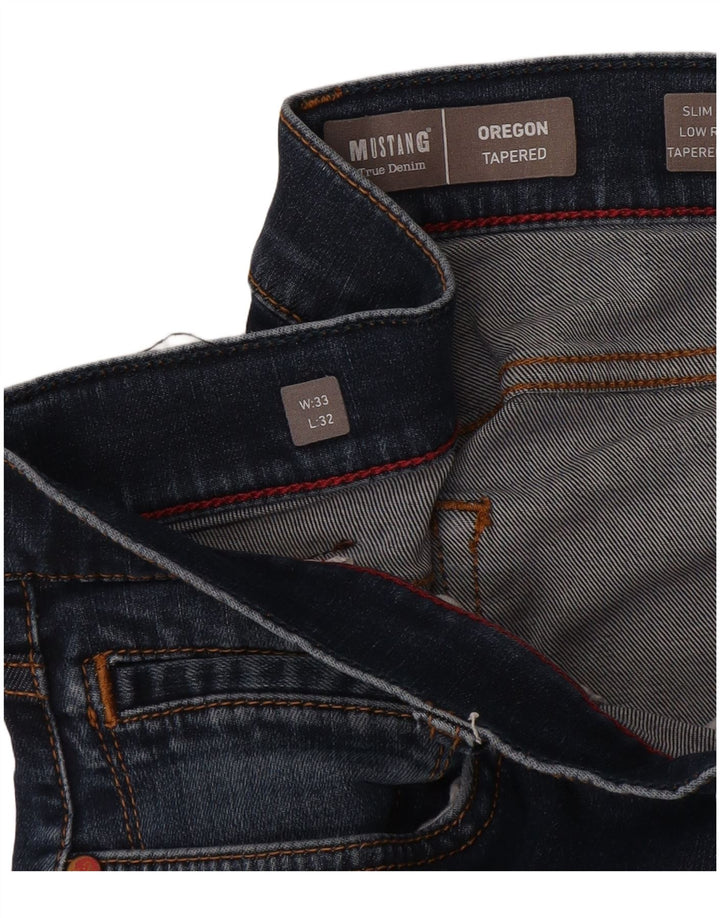 Mustang Jean fuselé Oregon Bootcut Slim Fit pour homme W33 L32 Bleu marine