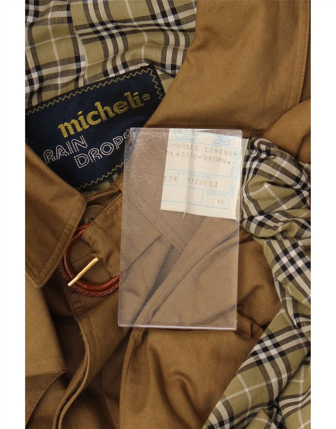 MICHELI Trench Homme IT 48 Coton Marron Moyen