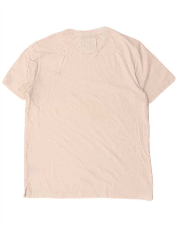 Crew Clothing T-Shirt Homme Blanc Moyen Coton