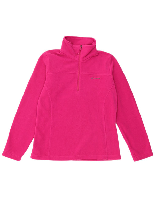 Columbia Pull polaire à col zippé pour femme UK 10 Petit Rose Polyester