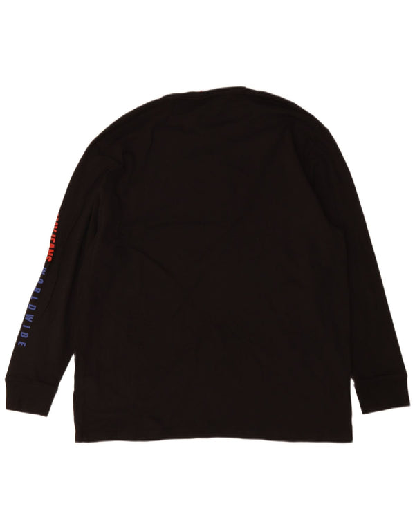 Tommy Hilfiger Haut graphique à manches longues pour homme en coton noir moyen