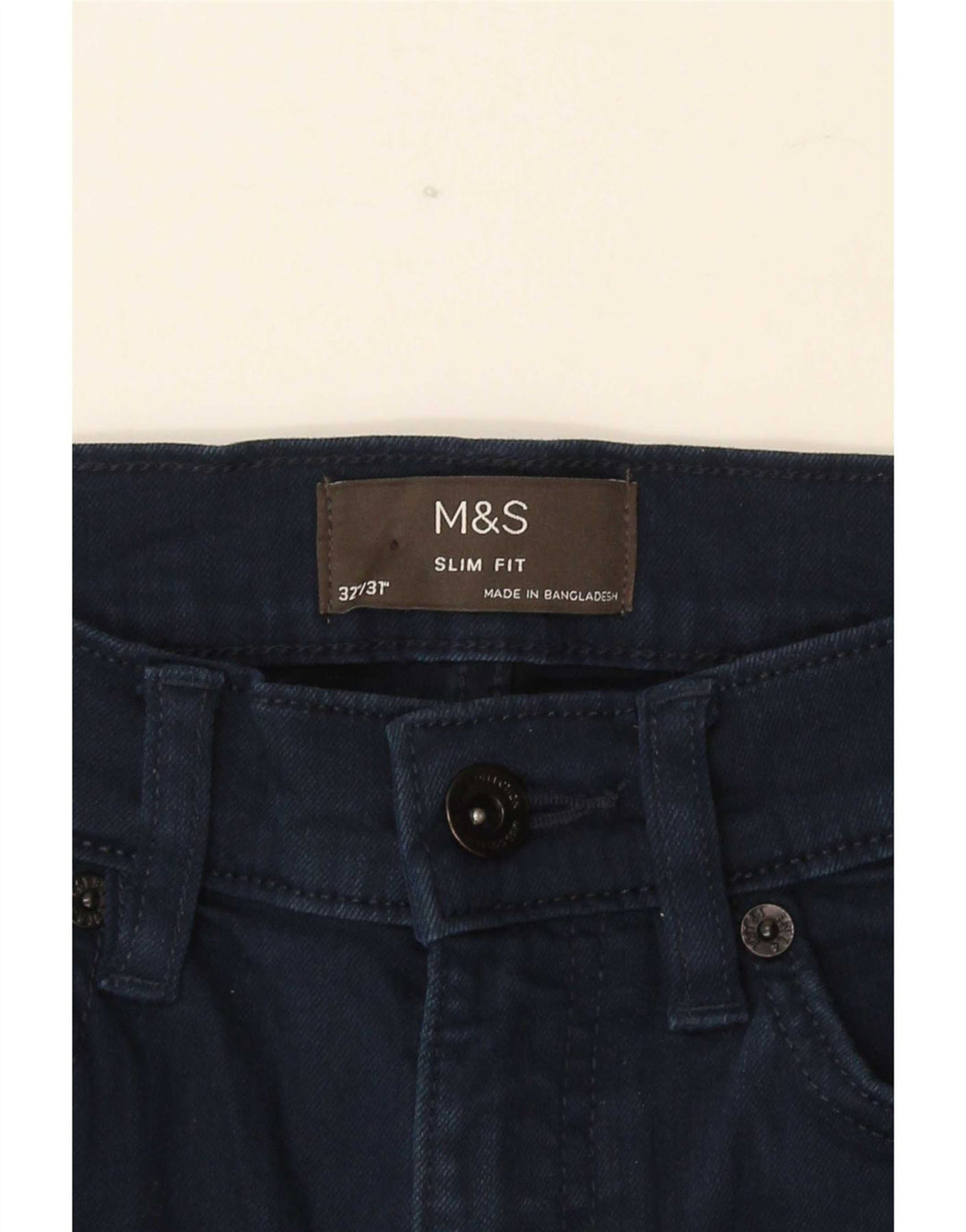 Marks & Spencer Jean Slim Homme W32 L31 Bleu Coton