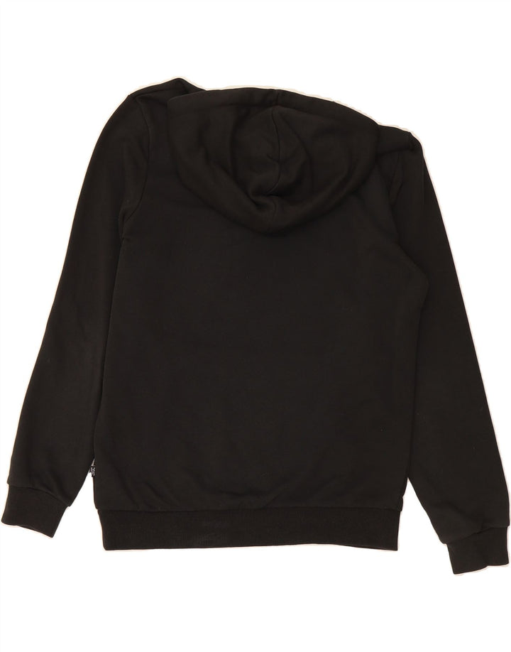 PUMA Mens Graphic Hoodie Jumper Medium Black Cotton Vintage Puma and Second-Hand Puma from Messina Hembry 