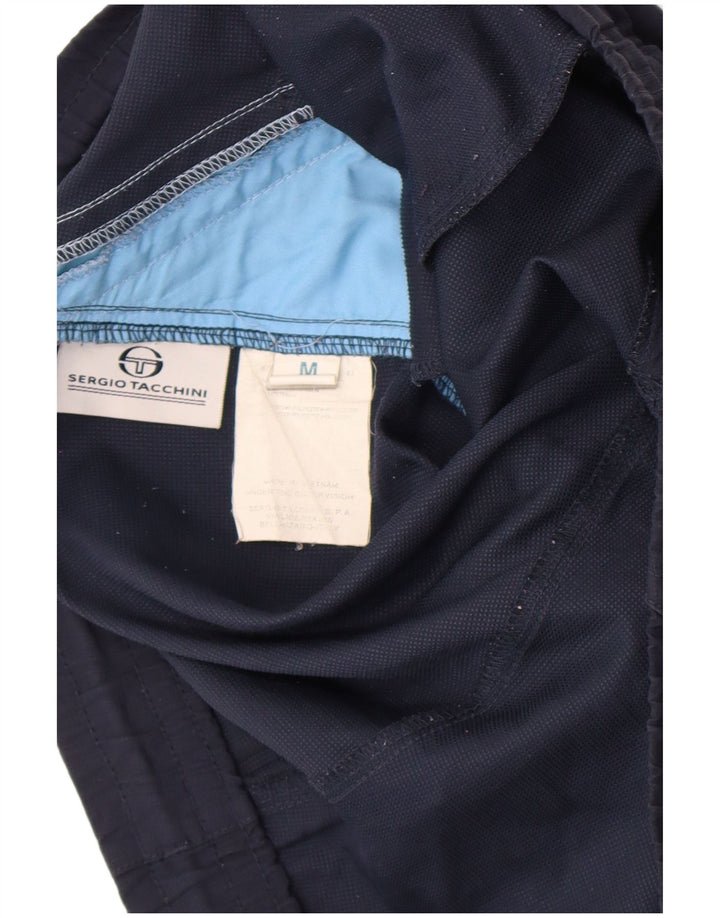Sergio Tacchini Short de Sport Graphique Homme Bleu Marine Moyen Colorblock