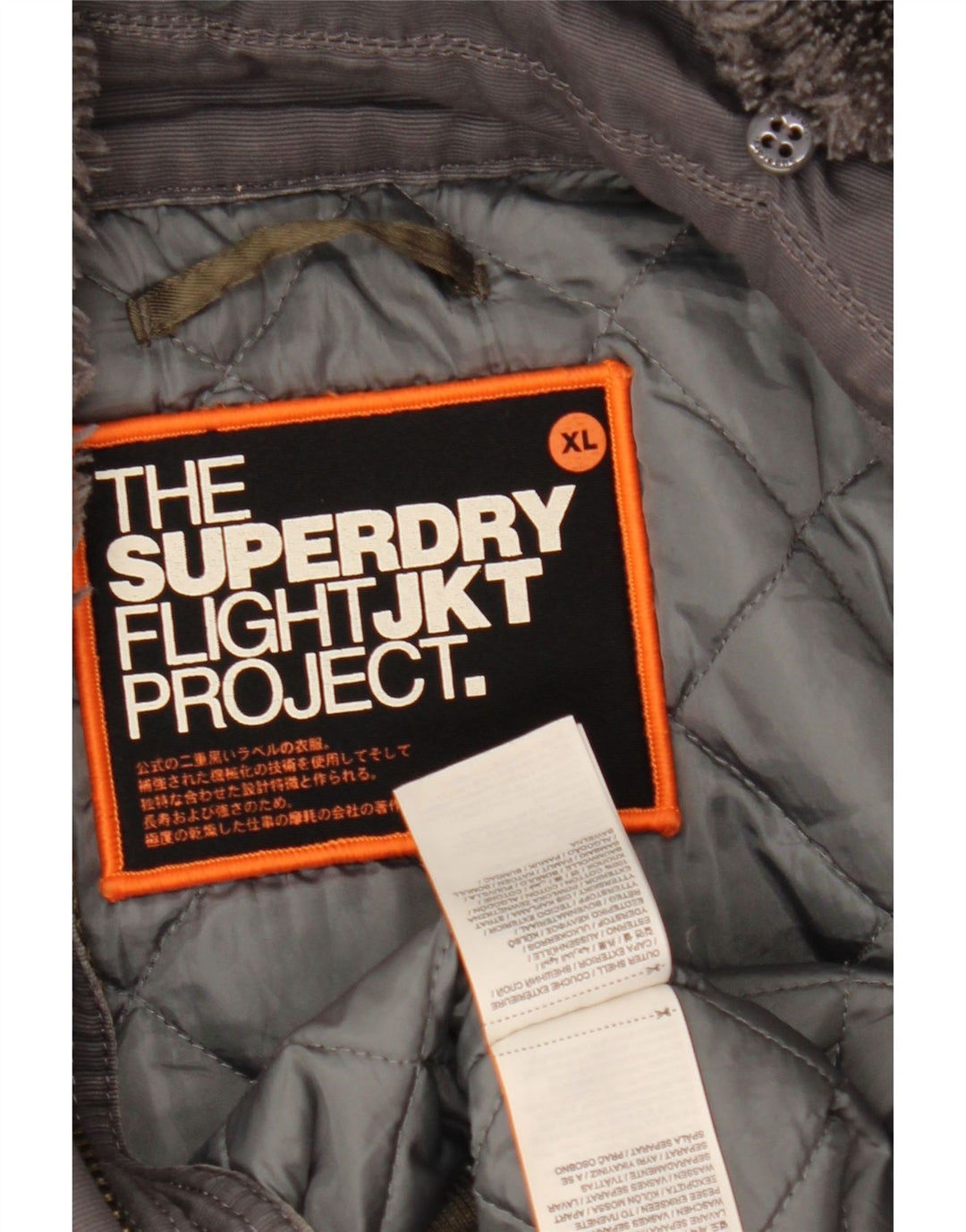 Superdry Veste Bomber Femme UK 18 XL Coton Gris