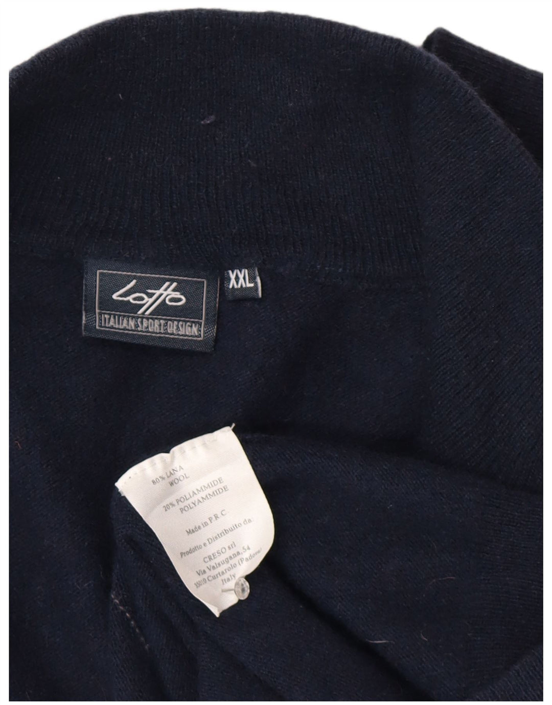 Lotto Cardigan Homme Pull 2XL Bleu Marine Argyle/Diamant Coton