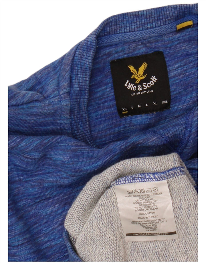 LYLE & SCOTT Sweat-shirt surdimensionné pour femme UK 6 XS Bleu moucheté