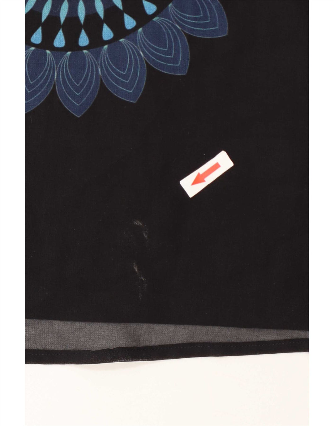 Desigual Robe tunique asymétrique graphique pour femme EU 38 Noir moyen géométrique