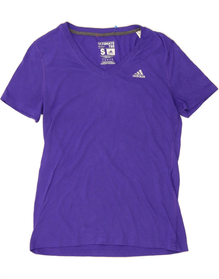 ADIDAS Womens T-Shirt Top UK 10 Small Purple Polyester Vintage Adidas and Second-Hand Adidas from Messina Hembry 