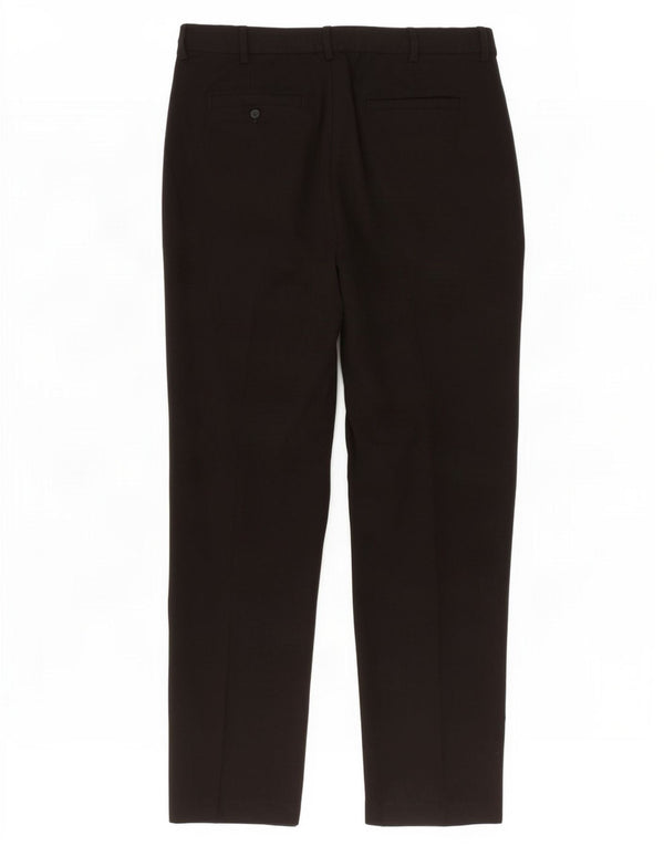 Marks & Spencer Pantalon de costume droit pour femme UK 16 Large W33 L30 Noir