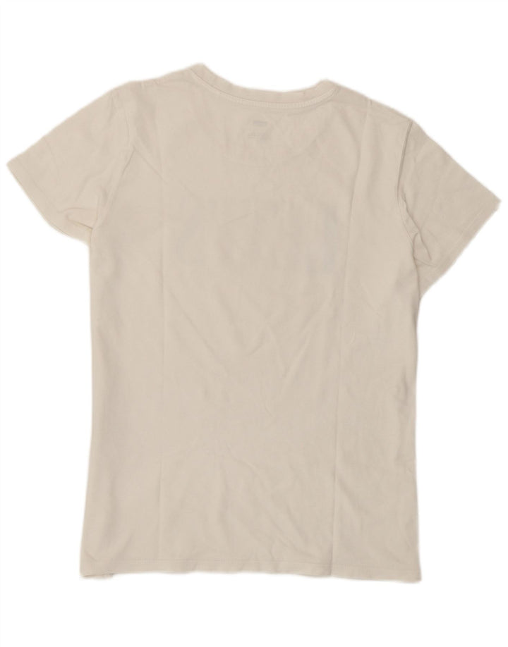 Levi's T-Shirt Graphique Femme UK 16 Large Blanc
