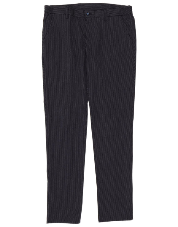 Massimo Dutti Pantalon Chino Homme EU 44 Large W34 L33 Bleu Marine Rayé