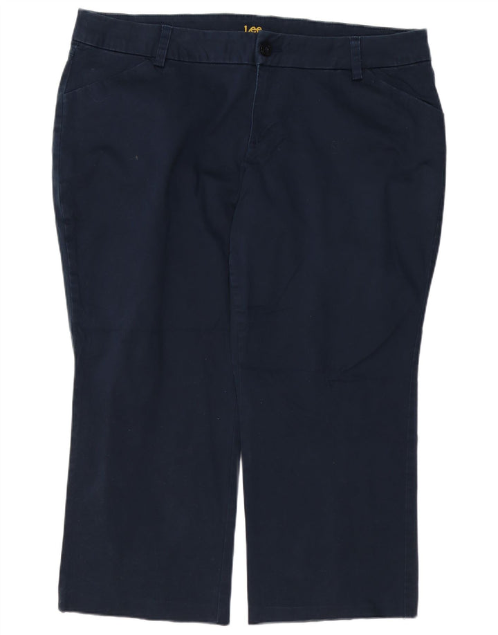 LEE Pantalon décontracté droit pour femme US 20 3XL W40 L27 Bleu marine