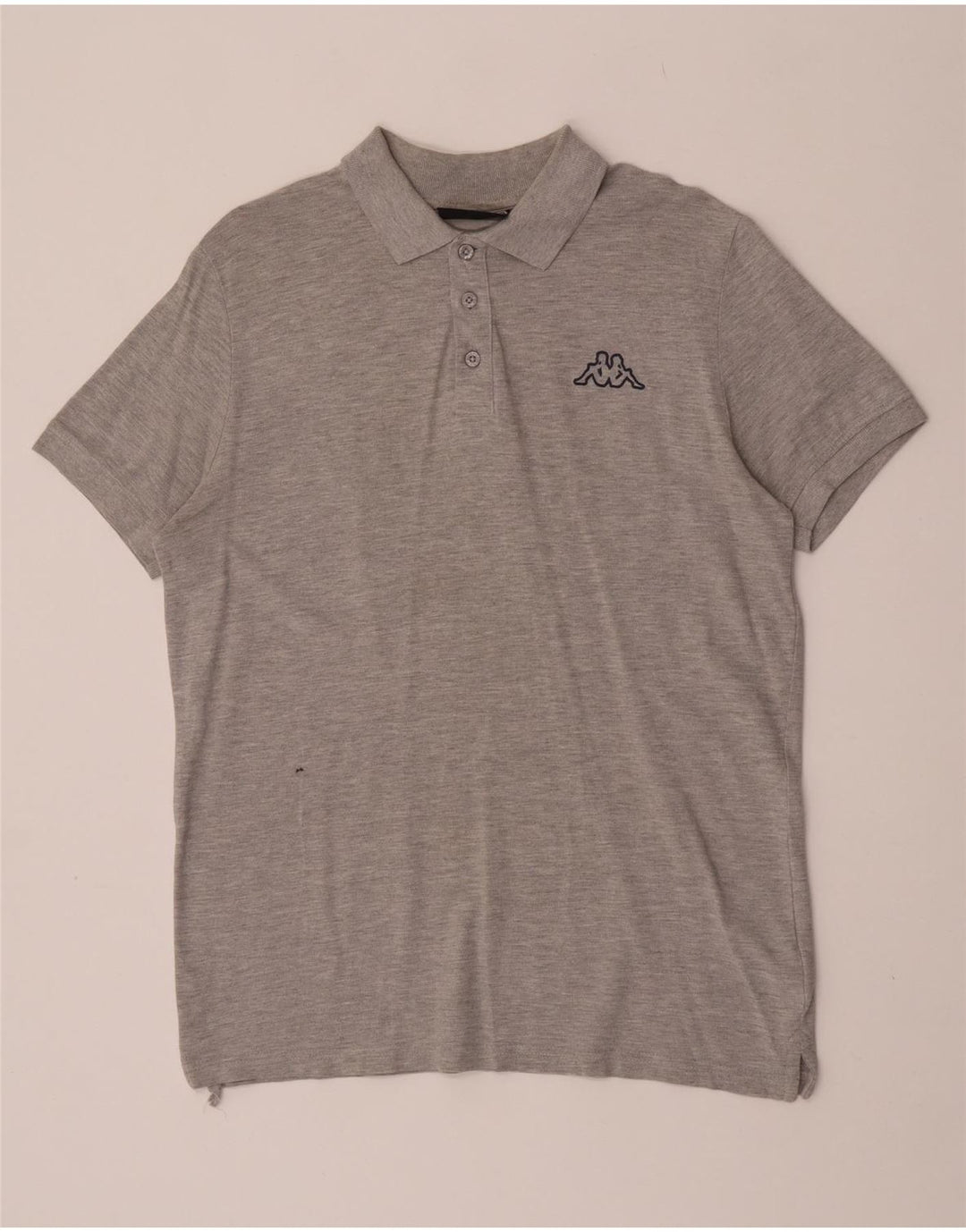 Kappa Polo Homme Gris Moyen Moucheté Coton