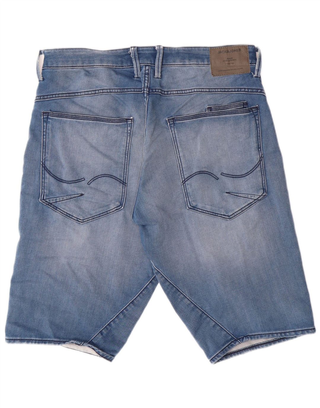 JACK & JONES Short en Jean Homme Medium W32 Bleu Coton