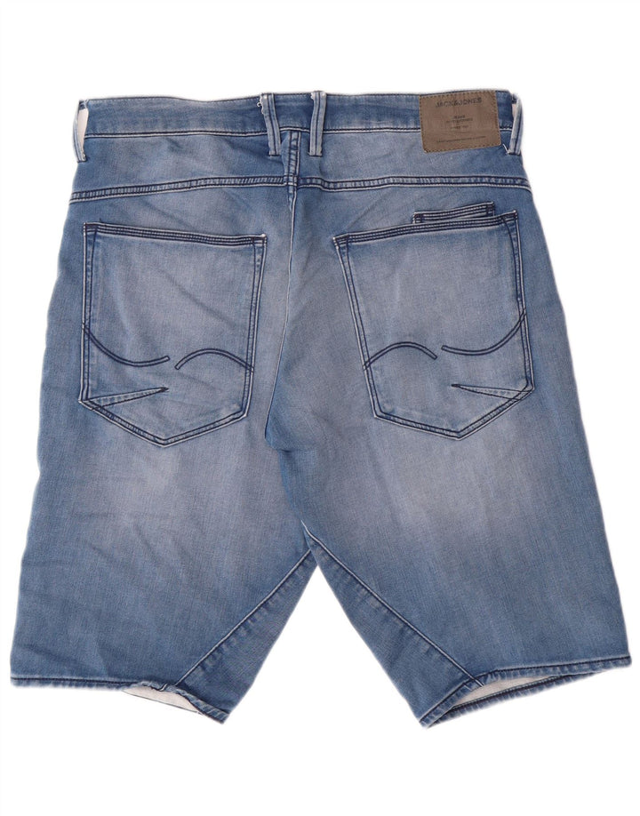 JACK & JONES Short en Jean Homme Medium W32 Bleu Coton