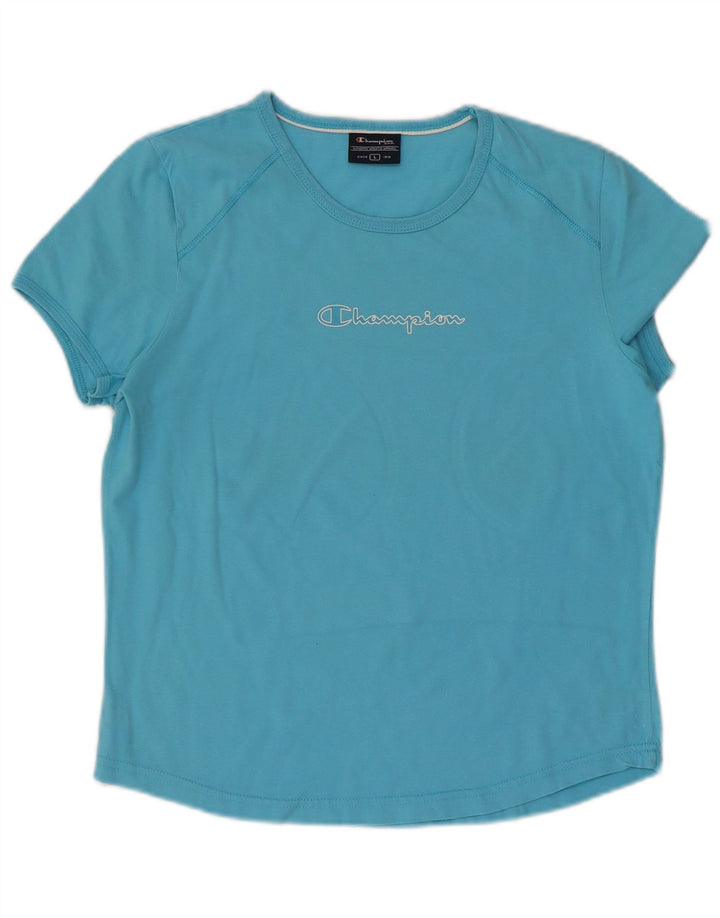 Champion T-shirt graphique pour femme UK 14 Large Bleu
