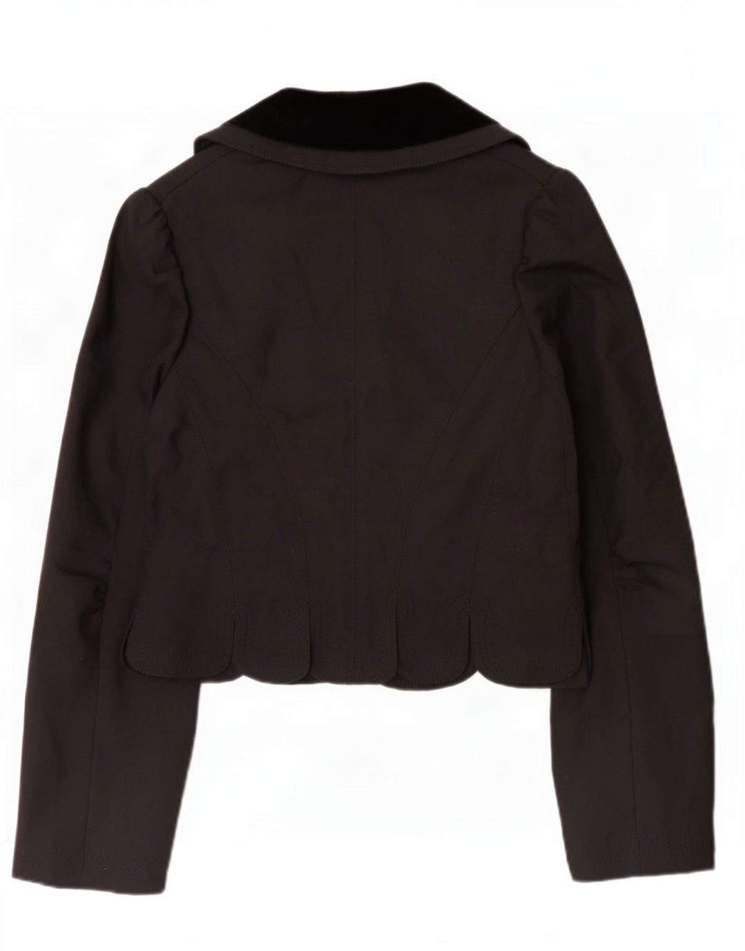 All Saints Veste Blazer Femme UK 12 Laine Colorblock Noir Moyen