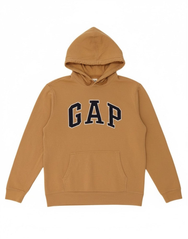 Gap Pull à capuche graphique pour homme Petit coton beige