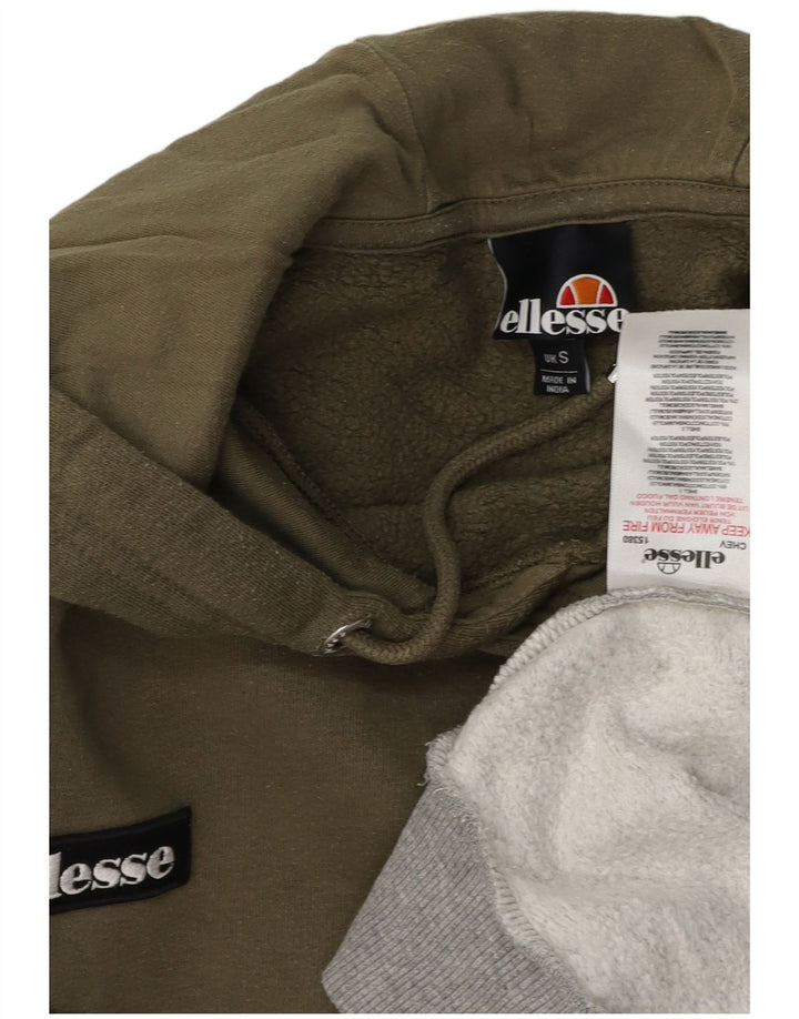 ELLESSE Pull à capuche graphique pour homme Petit coton color block kaki