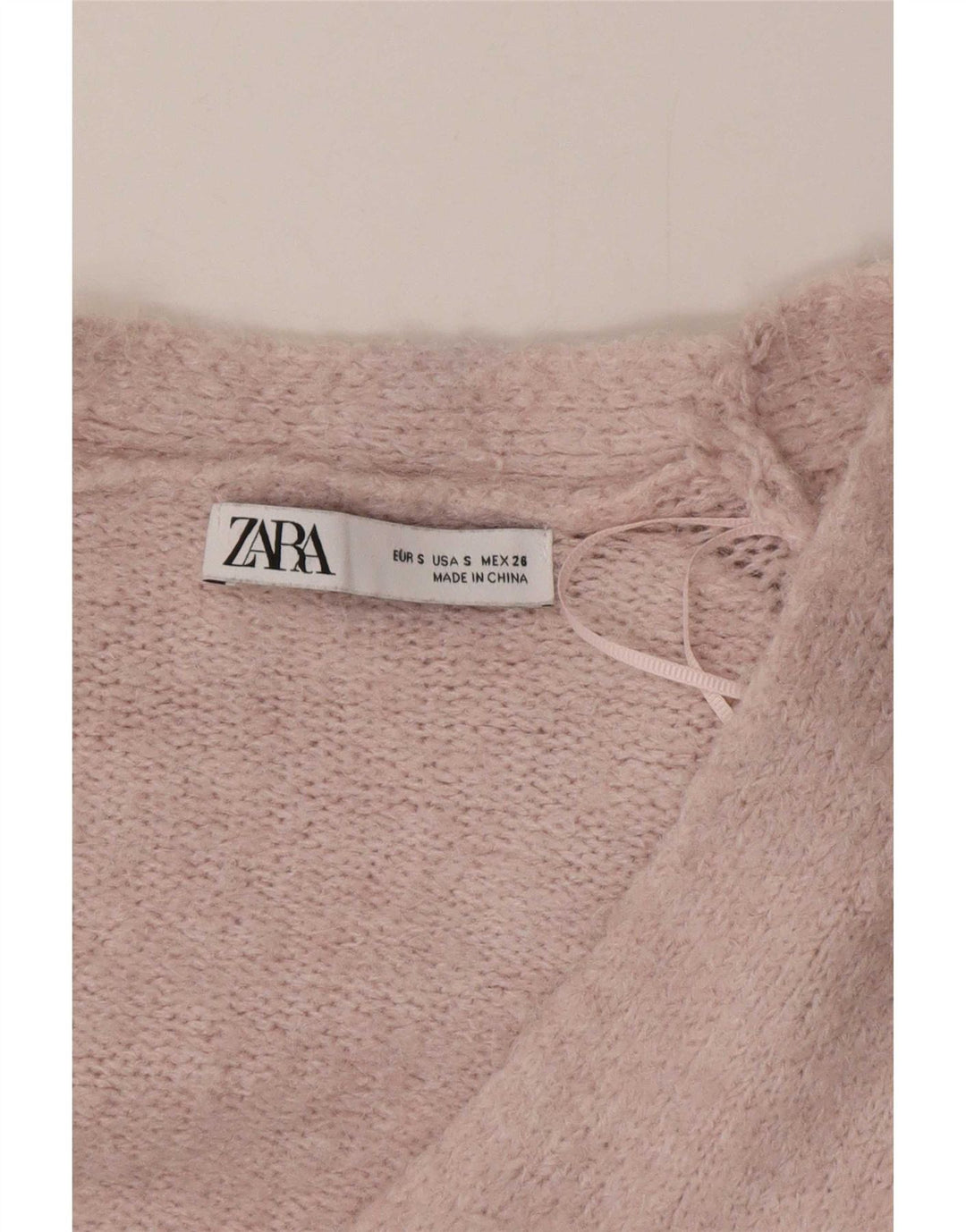 Zara Womens Longline Oversize Cardigan Pull UK 10 Petit Rose Polyester