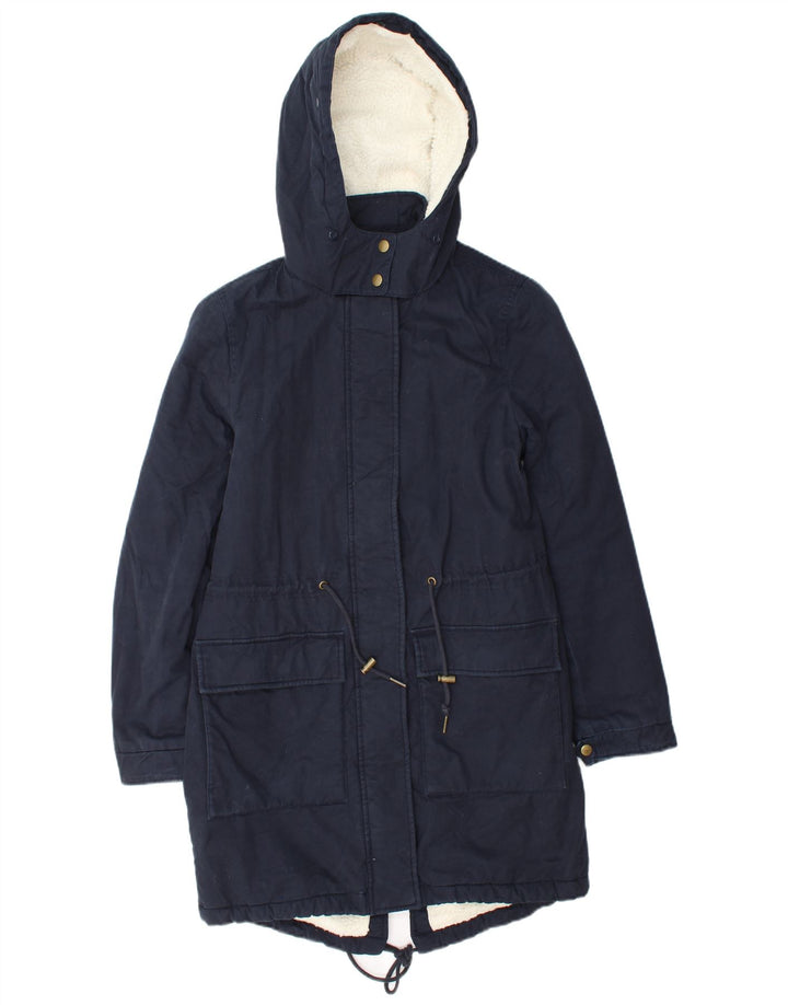 Marks & Spencer Veste parka à capuche surdimensionnée pour homme UK 8 Small Bleu marine