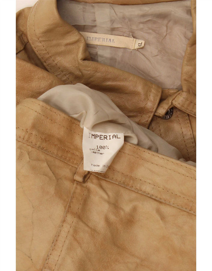 Imperial Veste en cuir pour femme UK 18 XL Beige