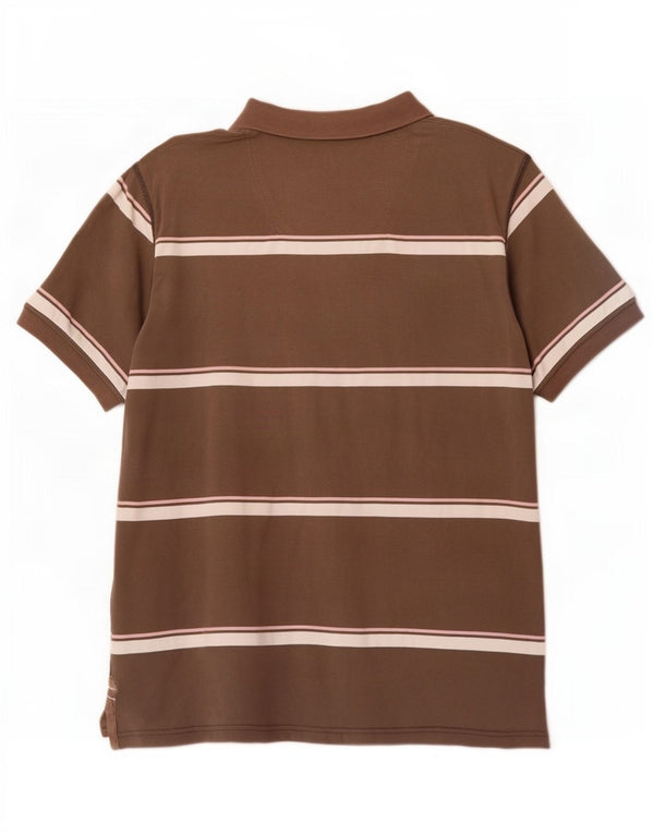 Polo Homme Fat Face Coton Rayé Marron Moyen