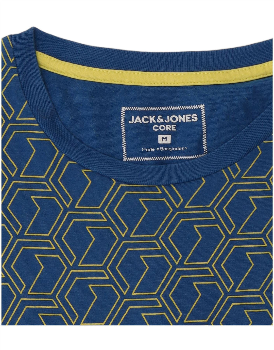 Jack & Jones T-Shirt Graphique Homme Bleu Moyen Géométrique