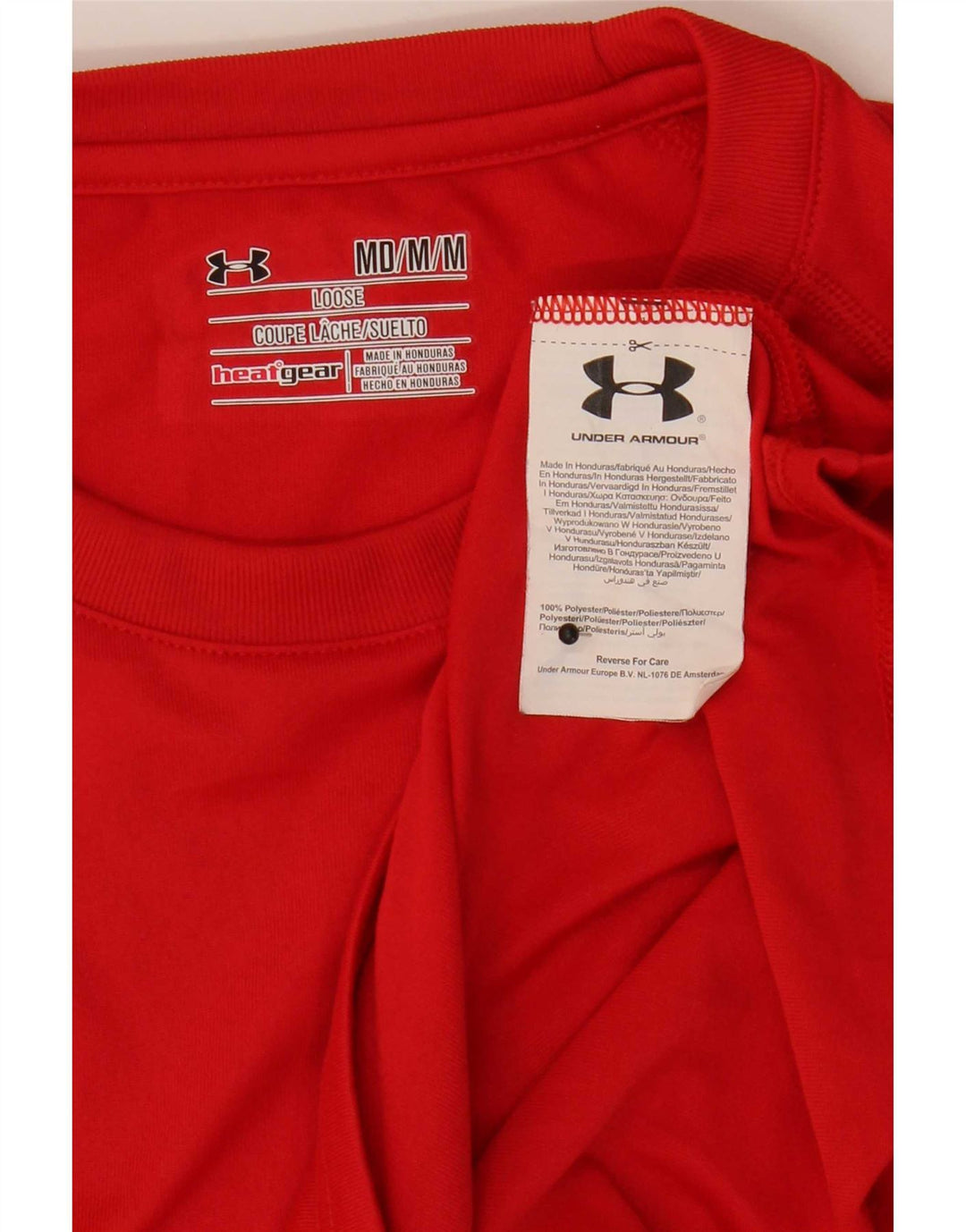 Under Armour Tee-Shirt Heat Gear Homme Rouge Moyen Polyester